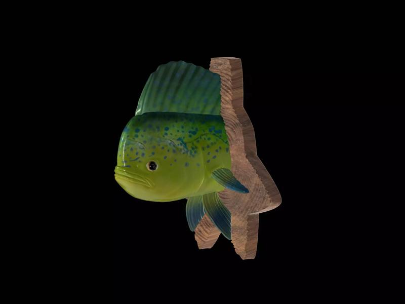 MAHI MAHI DETAILED TEXTURE TROPHY TAXIDERMY FOR 3D PRINTING