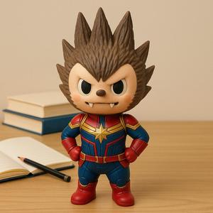 Labubu - Captain Marvel DC Comics statue - 3D print