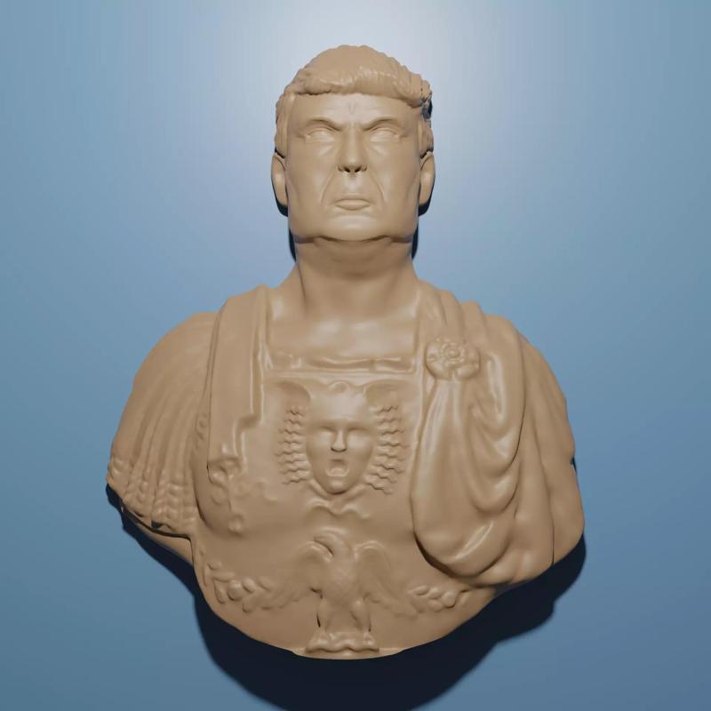 God Emperor Donald Trump 3D STL Model for CNC Router Engraver