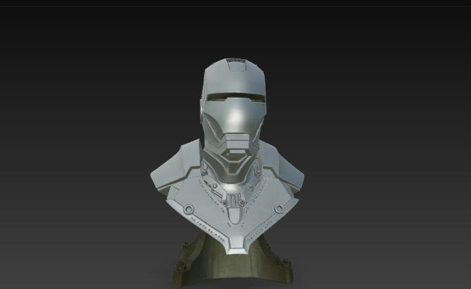 Iron Man bust sculpture