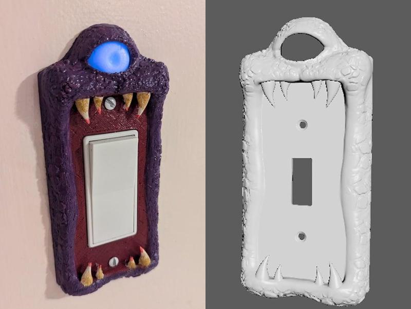 Monster Light Switch Cover - Halloween
