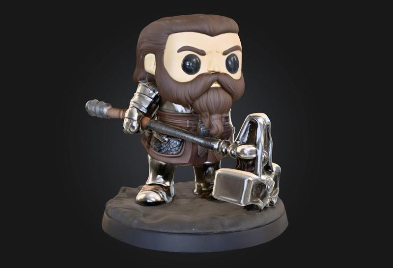 Dwarf Warrior – Funko-Inspired Chibi STL | FDM + Resin Optimized