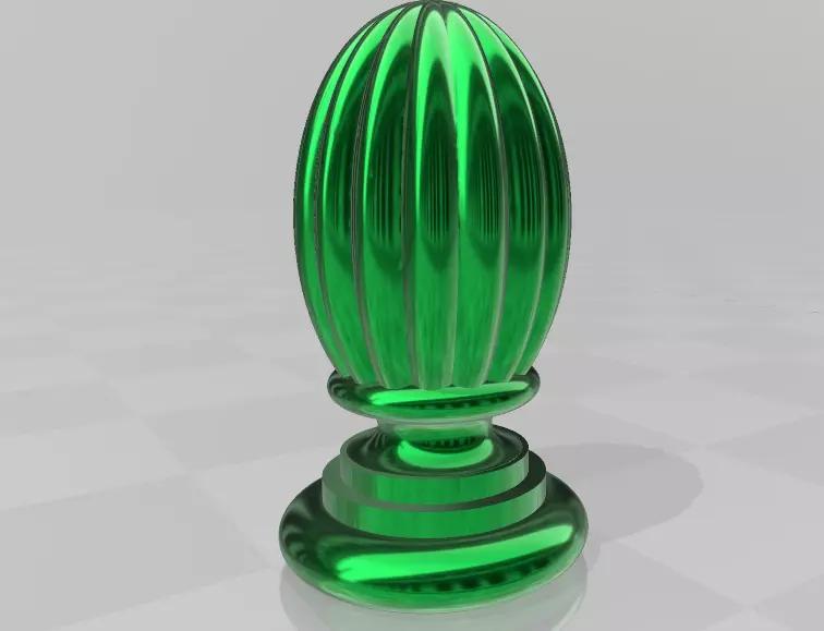 Decorative fluted finial cone