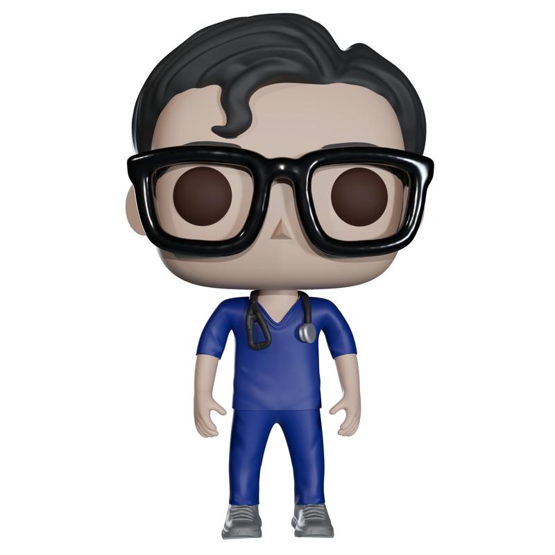 Funko pop man doctor glasses