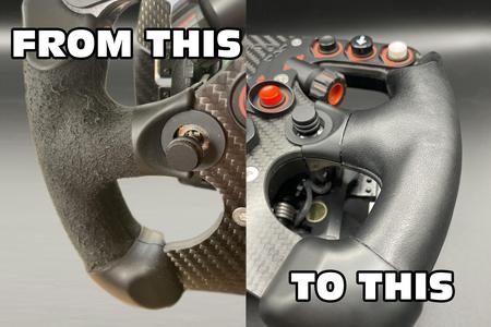 Replace Worn Fanatec Grips with Leather - Leather Cutting Template