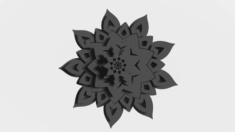 Mandala geometric ornament pattern for CNC or laser engraving