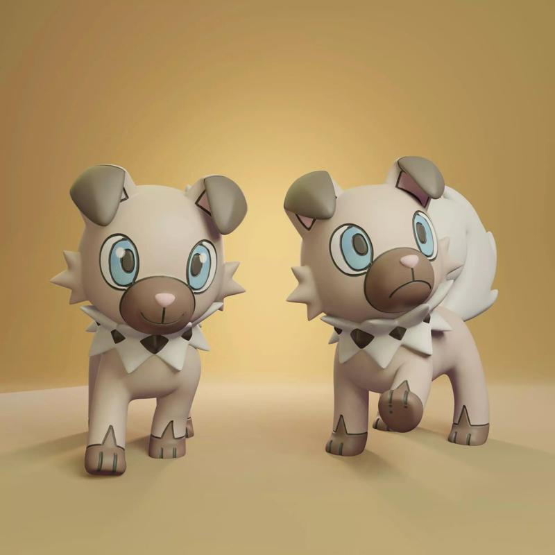 Pokemon - Rockruff with 2 poses