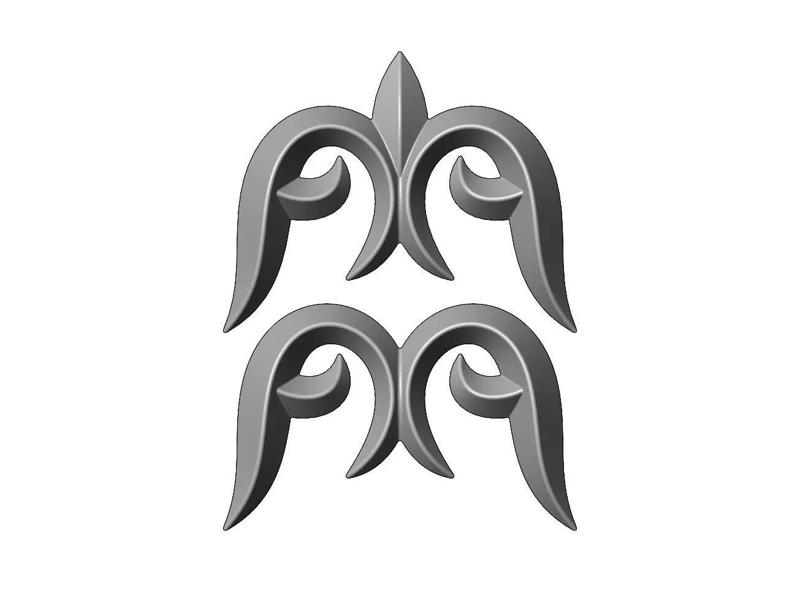 Floral decor scroll pattern and relief