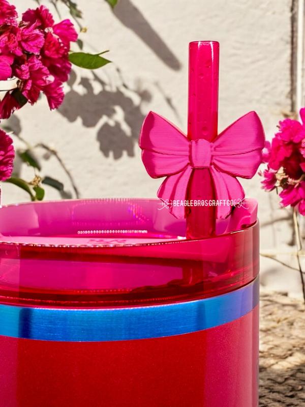 Coquette Bow Stanley Straw Topper