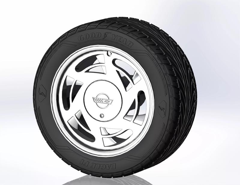 Wheels for scale model of Vette 1989