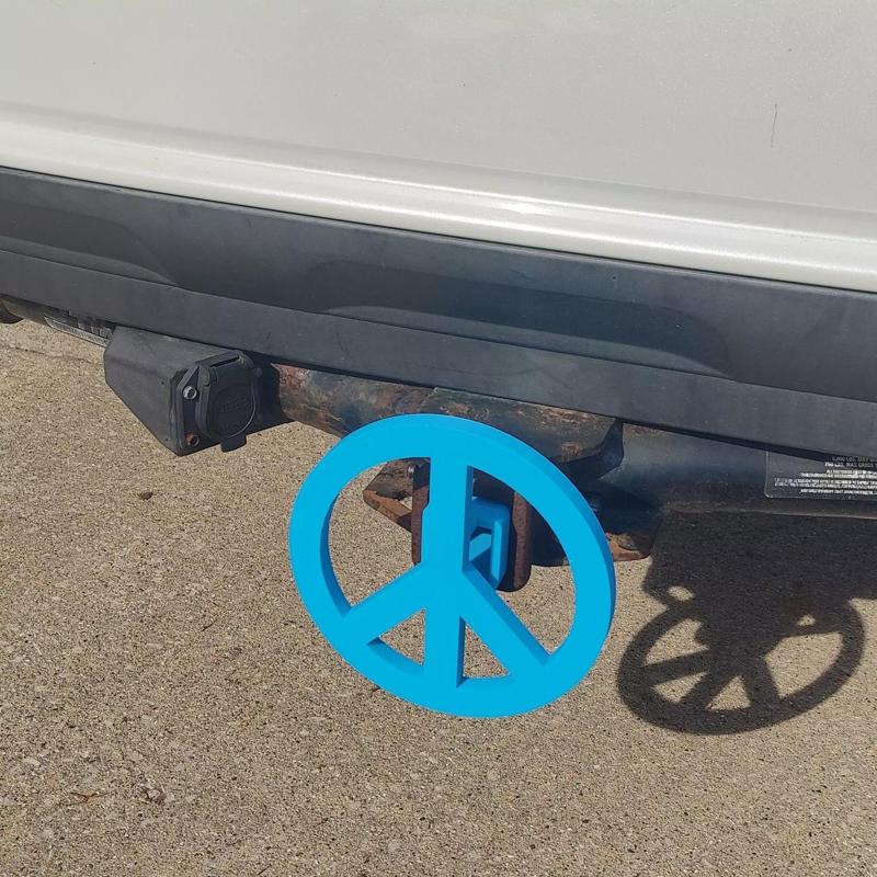 Peace Symbol Trailer Hitch Cover 2