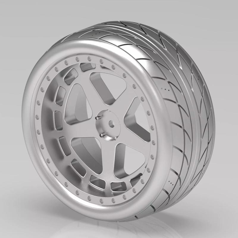 One-Piece 5-Spoke Racing Wheel with Integrated Tire