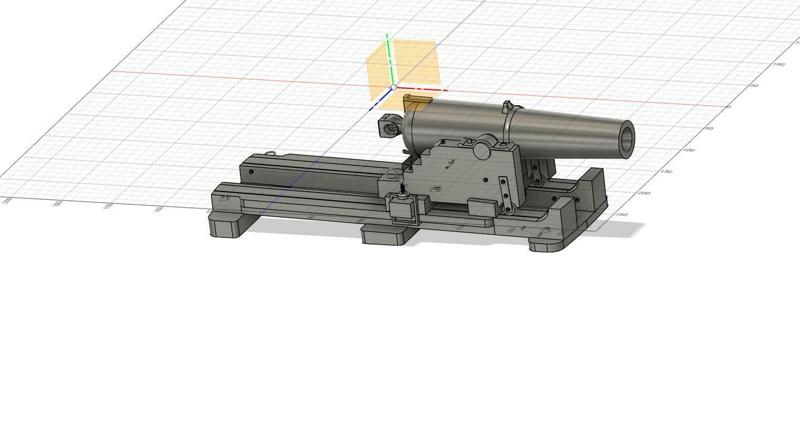 Austrian 48pfd cannon on frame mount 1841