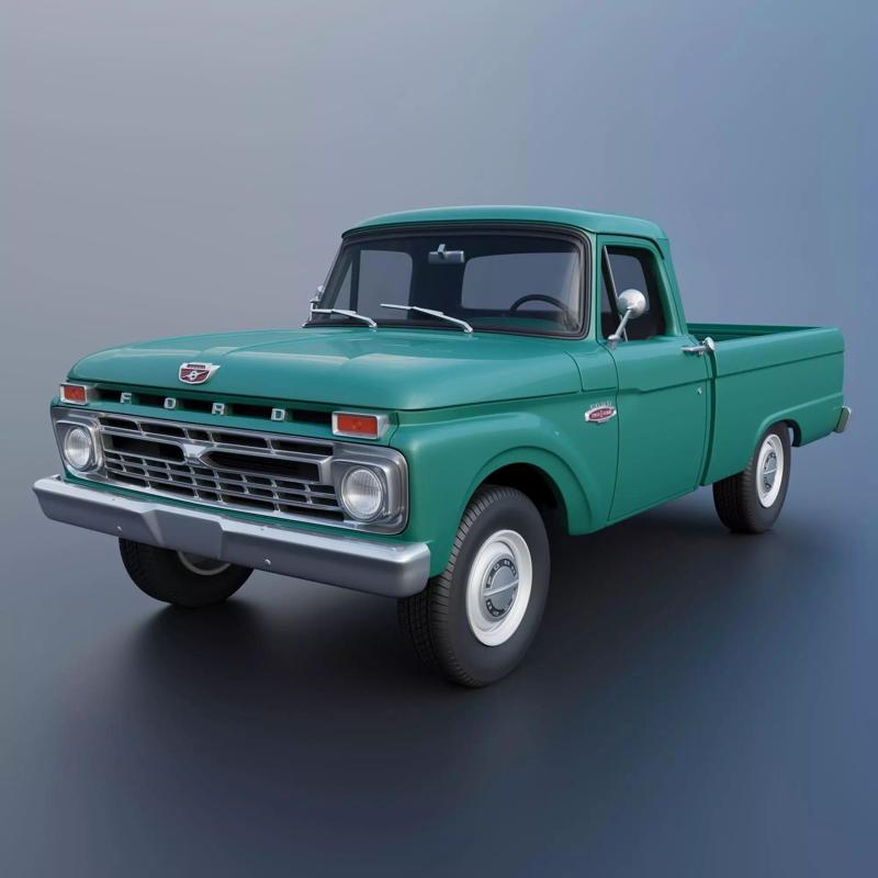 Pickup Truck F100 Short Bed 1966