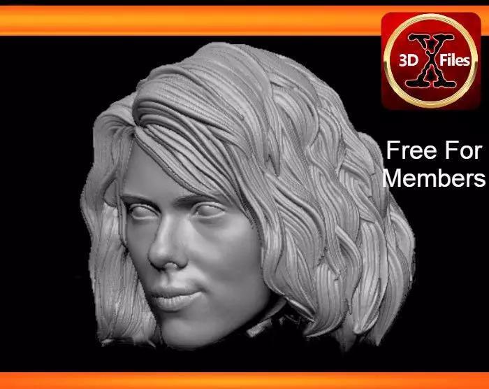 Black Widow Head Sculpt - Avengers Marvel - Action Figure Head