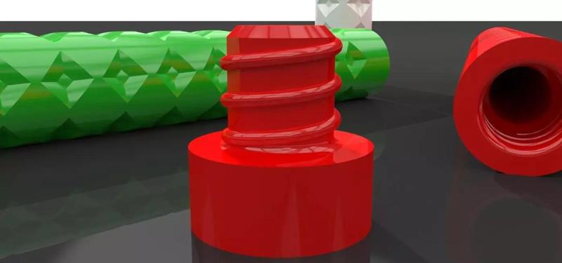 A container with threaded screw on cap