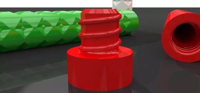 A container with threaded screw on cap