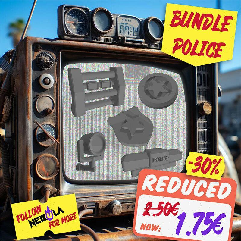 1:64 Bundle Police car accessories Gaslands - 3D STL files