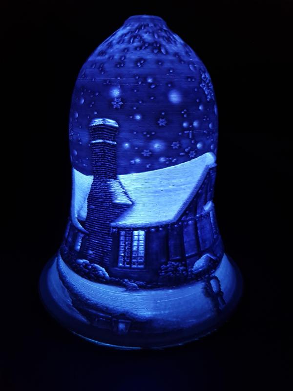 CLOCHE NOEL LITHOPHANE À POSER