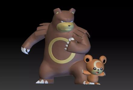 Pokemon Teddiursa Ursaring
