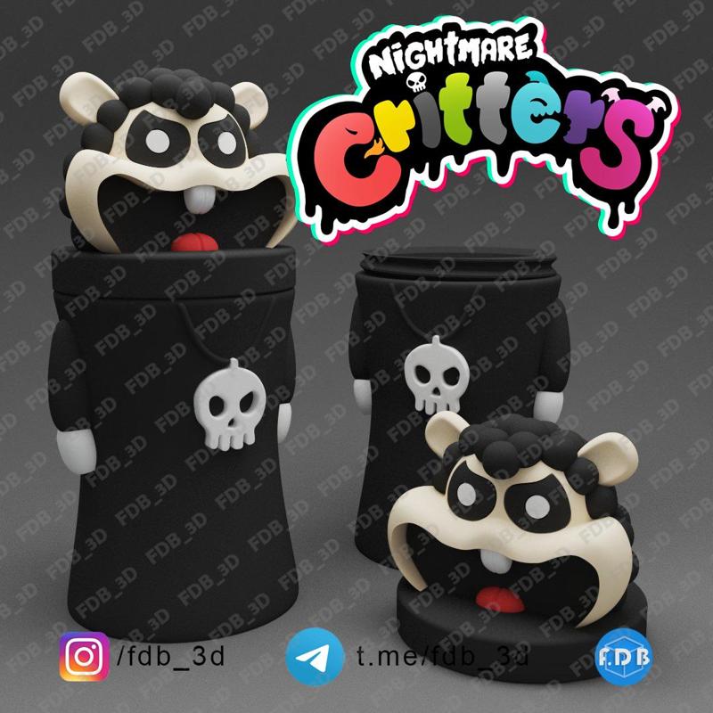 PLAYTIME POPPY CUP 4 NIGHTMARE CRITTERS / BABA CHOPS