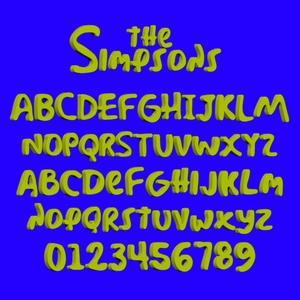 Letters font the Simpsons
