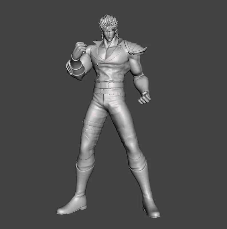 Kenshiro 3D Model character on table