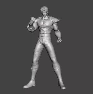 Kenshiro 3D Model character on table