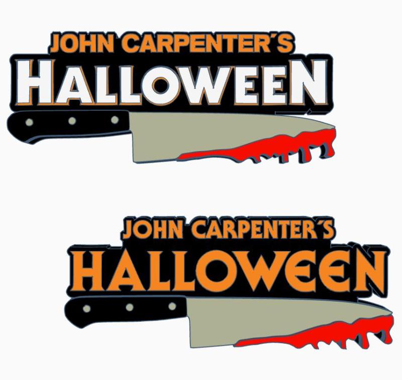 2x HALLOWEEN (KNIFE EDITION) Logo Display by MANIACMANCAVE3D
