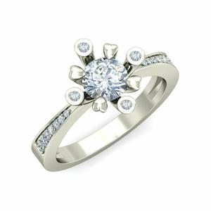 Solitaire Ring 3dm stl render 4view and detail images