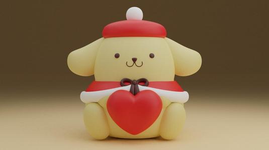 Valentine Pompompurin sanrio figure