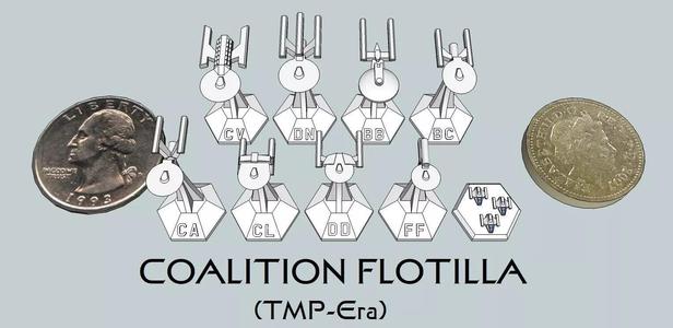 MicroFleet TMP-Era Coalition Flotilla Starship Pack