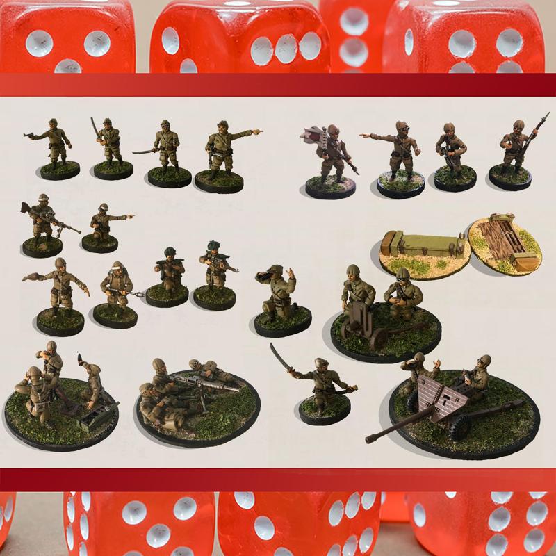 28mm IJA Paratrooper Reinforced Platoon Bundle 3D print model