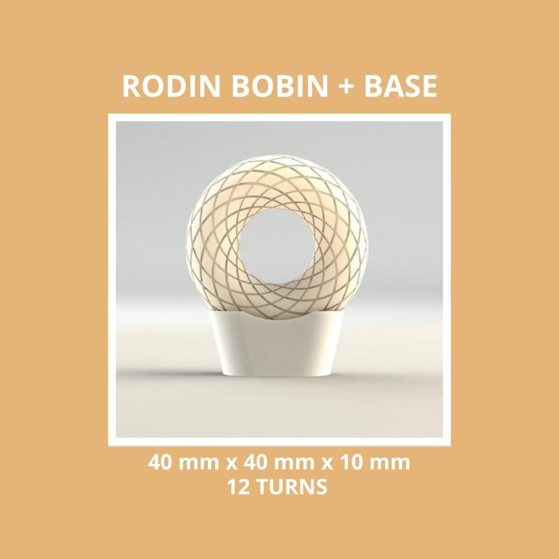 SMALL RODIN BOBIN COIL for JEWELS - 40 x 40 x 10 mm 12 TURNS