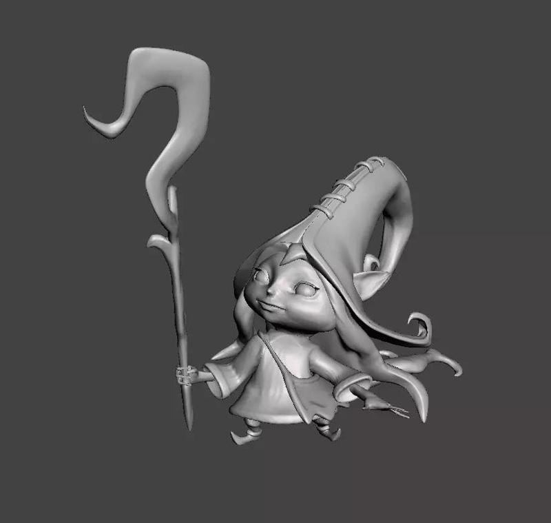 Lulu 3D Model little girl holding scepter