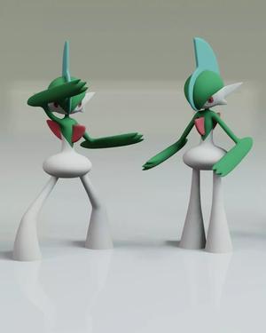 Gallade Pokemon Fanart 2 Poses