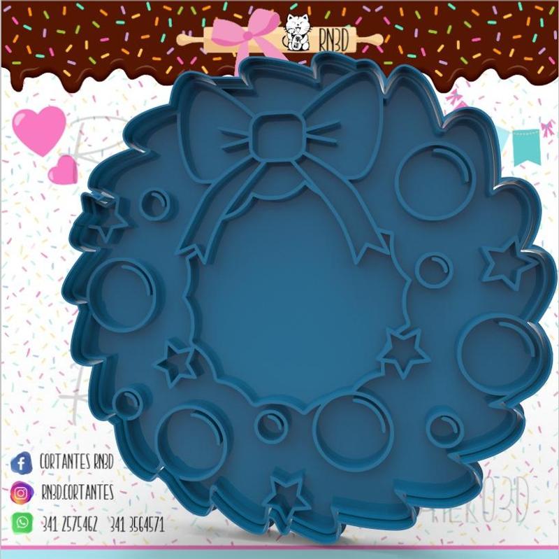 HUGE CHRISTMAS WREATH 20 CM cookie cutter - CHRISTMAS WREATH - CHRISTMAS WREATH 20 CM cookie cutter