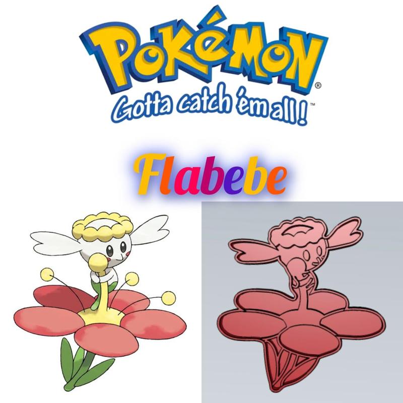 AMAZING POKEMON flabebe COOKIE CUTTER STAMP CAKE DECORATING