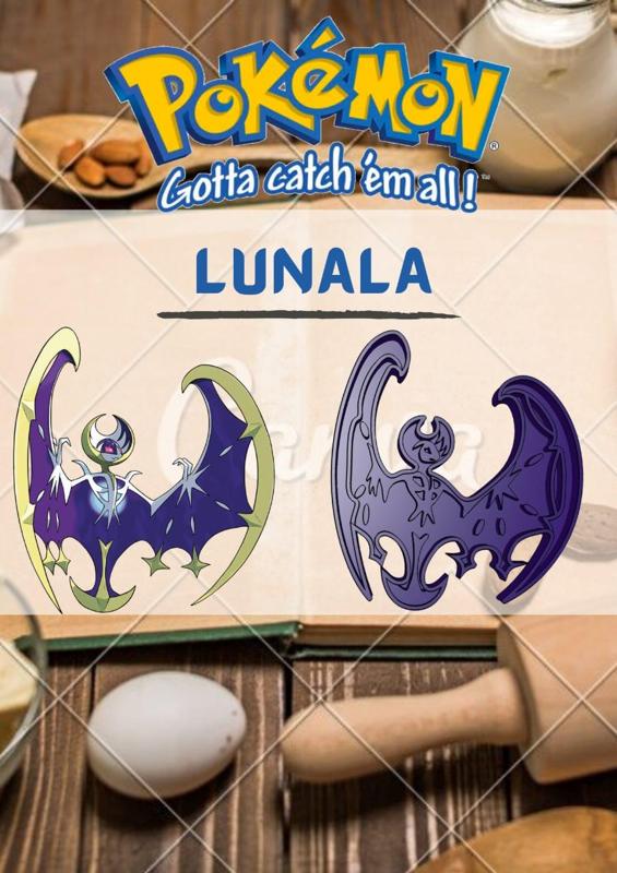 AMAZING POKEMON lunala COOKIE CUTTER STAMP CAKE DECORATING