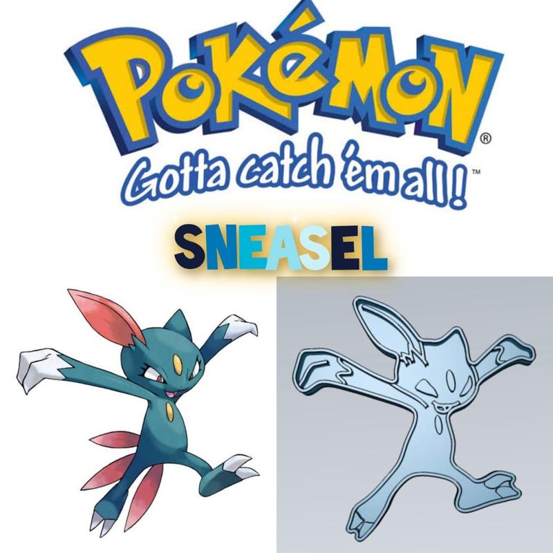 AMAZING POKEMON Sneasel COOKIE CUTTER STAMP CAKE DECORATING