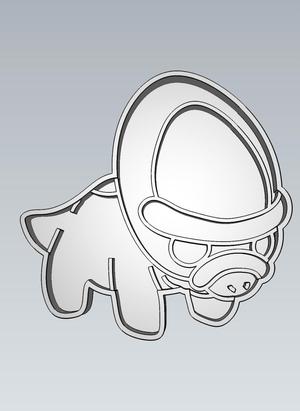 Amazing Pokemon Shieldon Cookie Cutter Stamp Cake Decorating