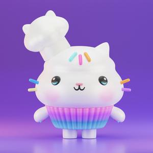 Cakey cat cupcake Gabby dollhouse cupcake