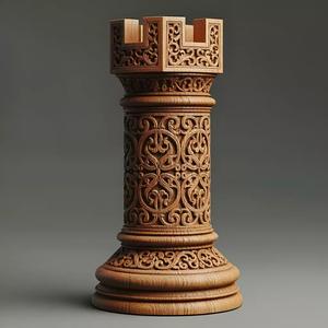 Medieval Viking Rook Chess Piece
