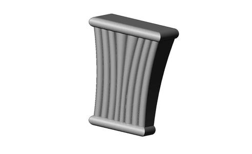 Modern ribbed tapered corbel bracket
