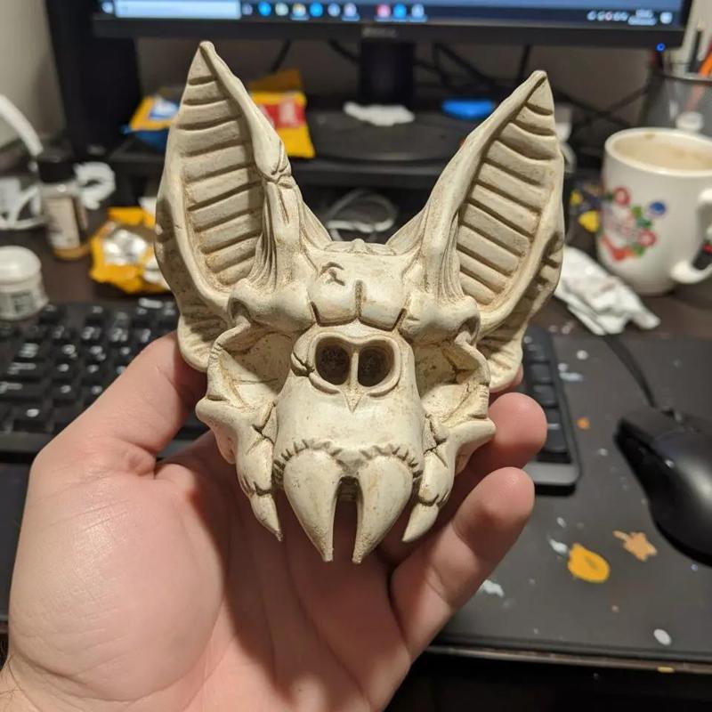 Vampire Bat Skull - Gothic Halloween Decor
