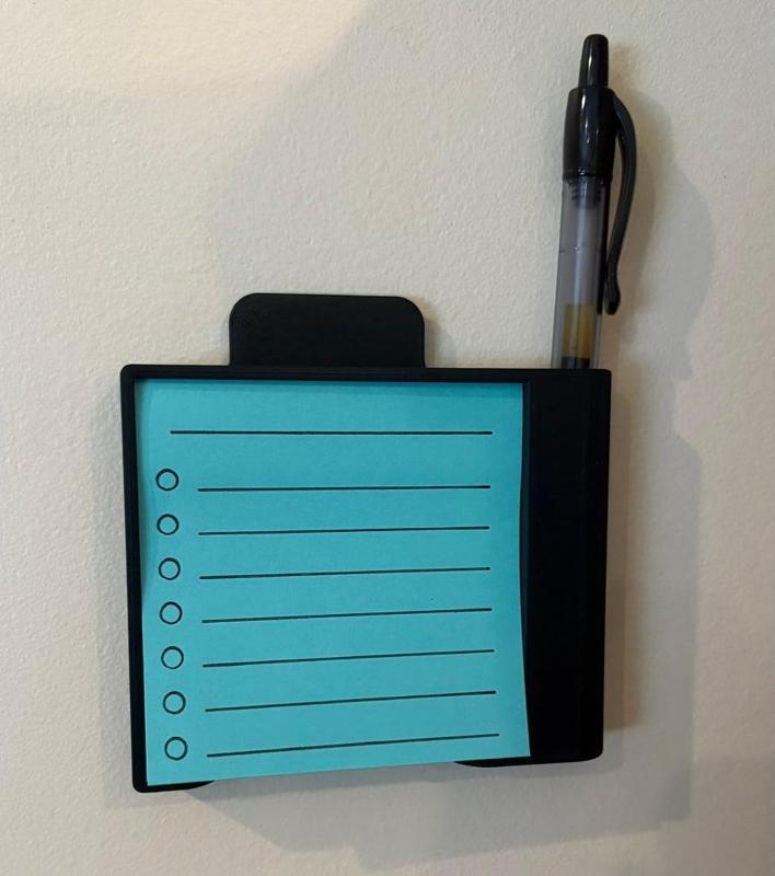 Post-it Holder With Pen Holder For Wall