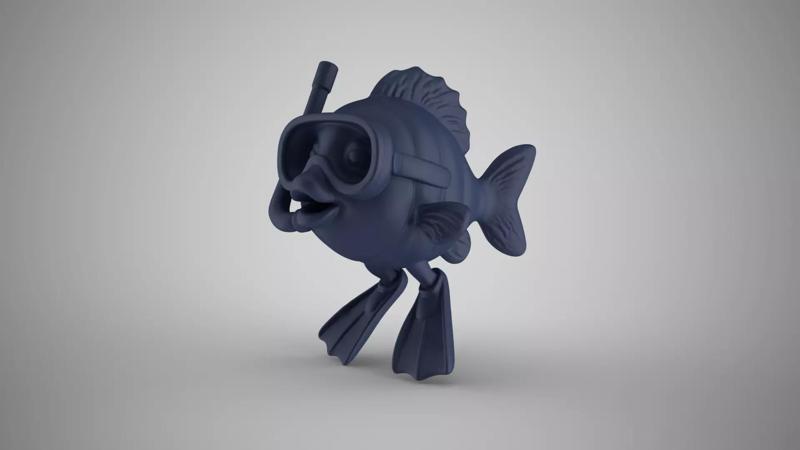 Snorkel Fish Ornament