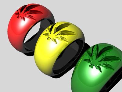 cannabis themed jewelry ring.