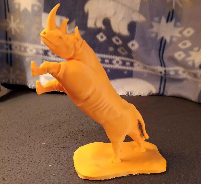 Rhino Bookend - Printer Ready