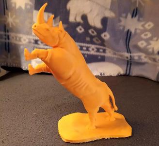 Rhino Bookend - Printer Ready